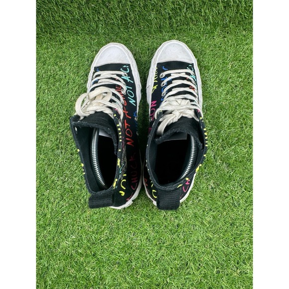 Converse UNT1TL3D Hi Not a Chuck Mens Size 8.5 Black AOP Athletic Shoes Sneakers - Picture 6 of 10